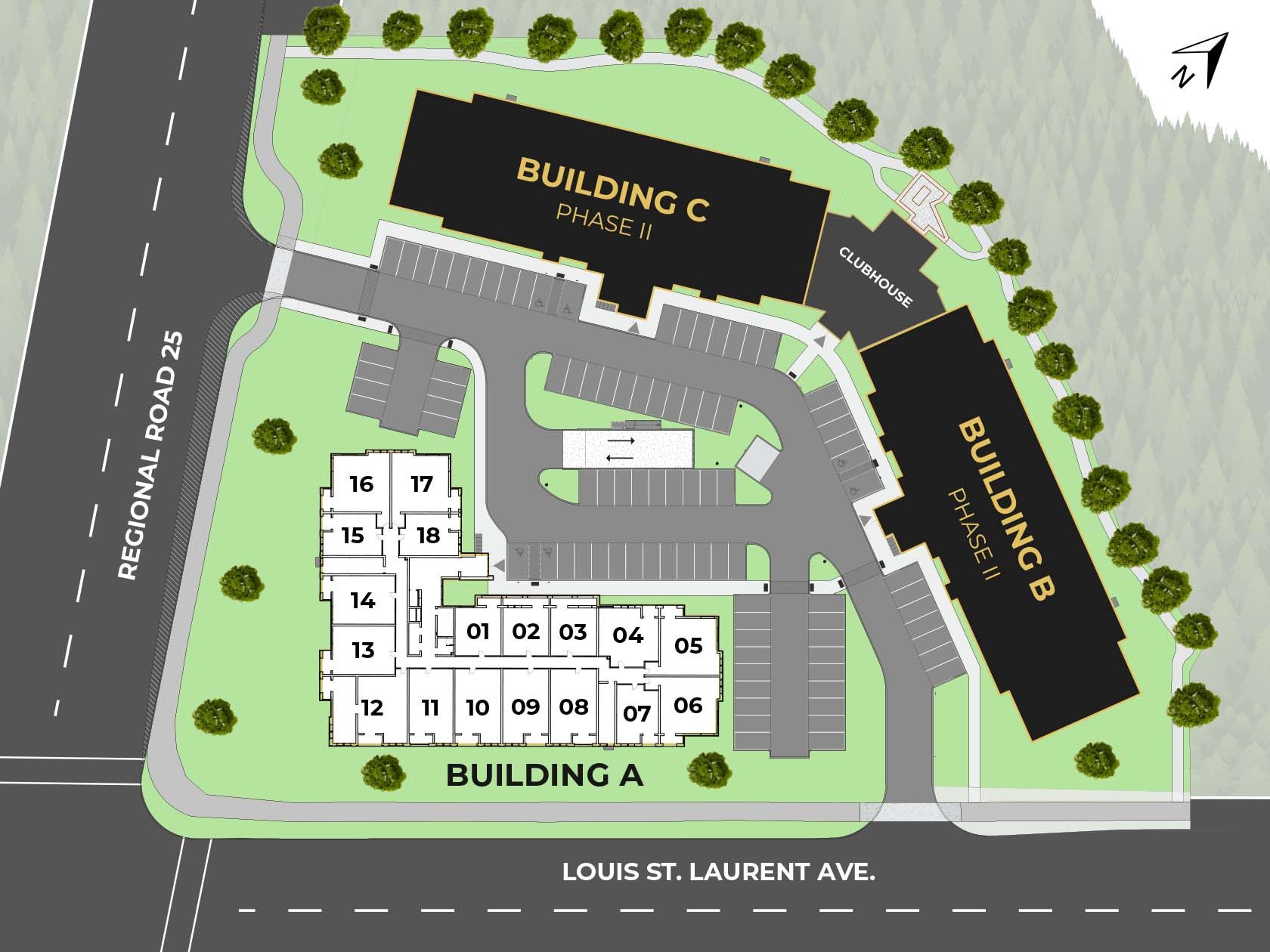 Creekside Condos Site Plan - Phase I Suites